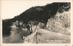 National Highway 71, River Road Cut in the Ozarks Postcard