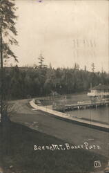 Mt. Baker Park Boathouse & Path, Seattle WA Postcard