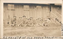 REMNANTS OF OLD WAGON TRAIN 1919 Postcard