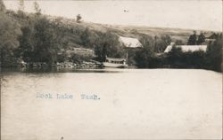 Rock Lake, Washington - Boat on Shore, Hillside Postcard