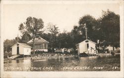 Bathing in Sauk Lake, Sauk Centre, MN Postcard