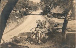 Man with Yoke & Buckets, Carretera Mex-Laredo, Tamazunchale Postcard