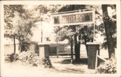 Camp Gridley Entrance Postcard