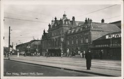 Den Haag Station Hollands Spoor, Street Scene Postcard