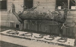 Camp Dodge IA Log Display with 2033 and MC Postcard