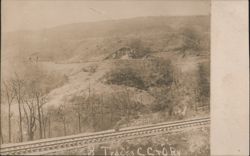 3 Tracks C. C. & O. Ry Postcard