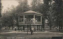 Public Park Gazebo, Staunton, IL Postcard