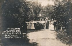 Old Bridge, Lovers Lake, Jordan Sulphur Springs Sanitarium Postcard