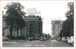 Reno NV - Hotel Riverside, Mapes Hotel, Court House Postcard