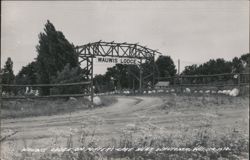 Wauwis Lodge Entrance on Porters Lake Postcard