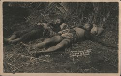 Moros Killed During Attack on Co D 5th Inf Outpost, Pantar Postcard