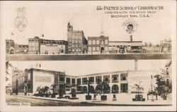 Palmer School of Chiropractic, Home of WOC, Davenport, IA Postcard