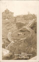 Steps to Battle Mountain Sanitarium, Hot Springs, SD Postcard