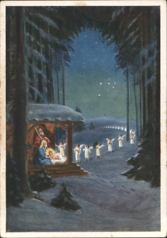 Nativity Scene with Angels Christmas