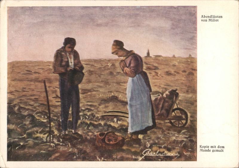 Abendläuten von Millet - Mouth and Foot Painting Art