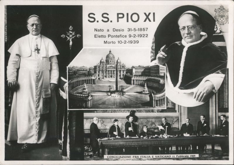 Pope Pius XI, St. Peter's Basilica, and Lateran Treaty Signing