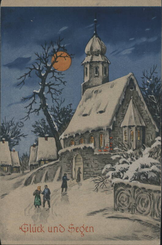 Winter Church Scene Glück und Segen Churches