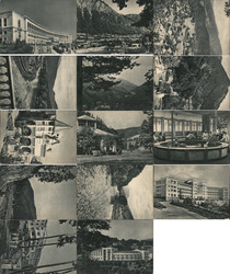 Set of 14: Sanatorium Shakhtyor in Skhal'tuba Postcard