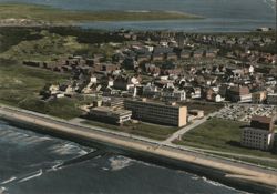 Aerial View of Norddeich, Germany Postcard