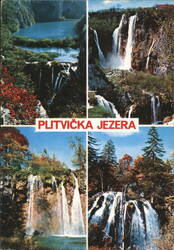Plitvička Jezera, Croatia - Scenic Waterfall Views Postcard