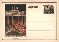 Brandenburg Gate, Berlin, Germany - Machtergreifung 1933 Postcard
