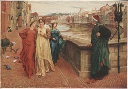 Dante and Beatrice Postcard