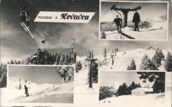 Skiing at Krvavec, Yugoslavia Postcard