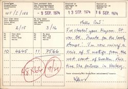 Correspondence chess by Mail - Lars H. Carlson Postcard