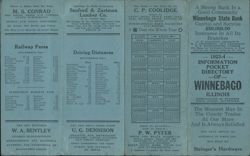 1923-4 Winnebago, Illinois Pocket Directory Ephemera