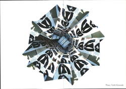 Shingyo Usui 1000 Drawings Exhibit, Caelum Gallery NYC Postcard