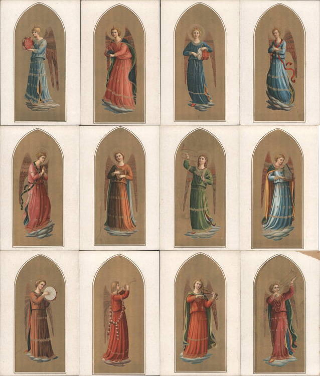 Set of 12: Angels Beato Angelico by E. Sborgi