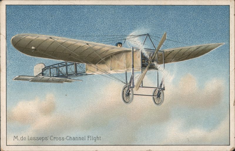 M. de Lesseps' Cross-Channel Flight in Bleriot Monoplane