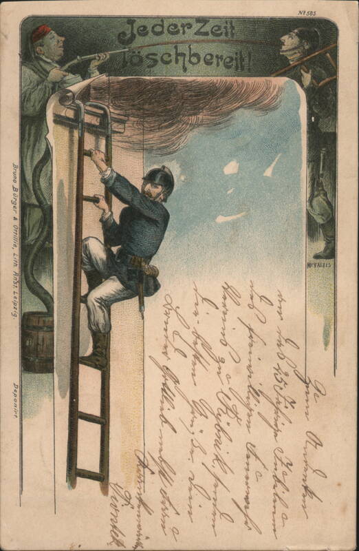 German Firemen Always Ready to Extinguish