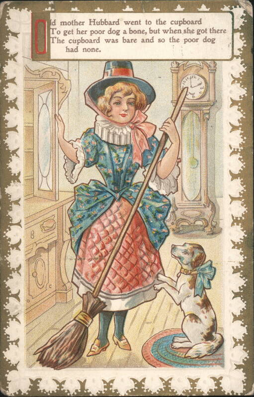Old Mother Hubbard and Her Dog at the Bare Cupboard