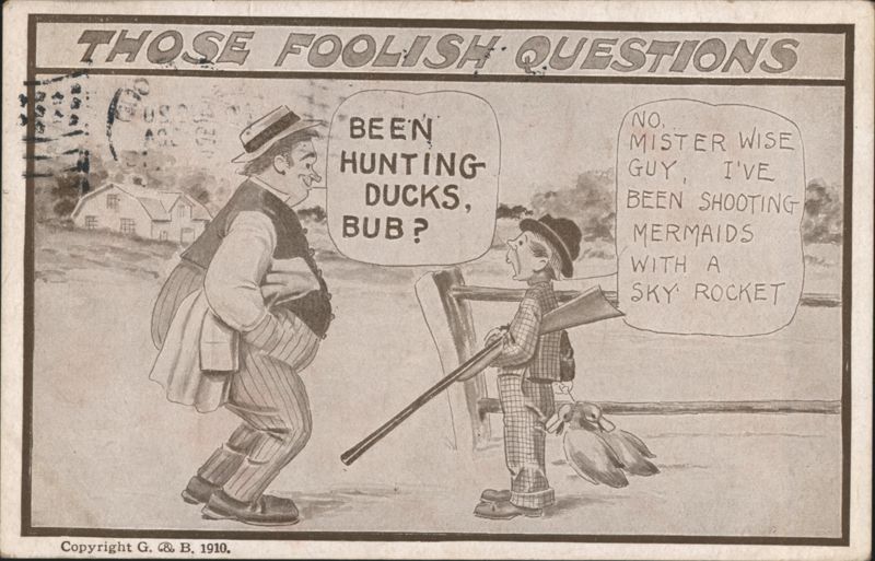 Those Foolish Questions: Comic Hunting Exchange Comic, Funny