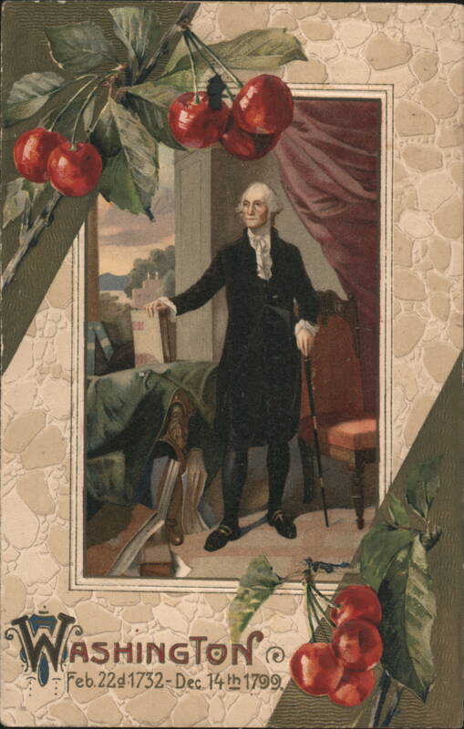 George Washington with Cherries Commemorative President's Day