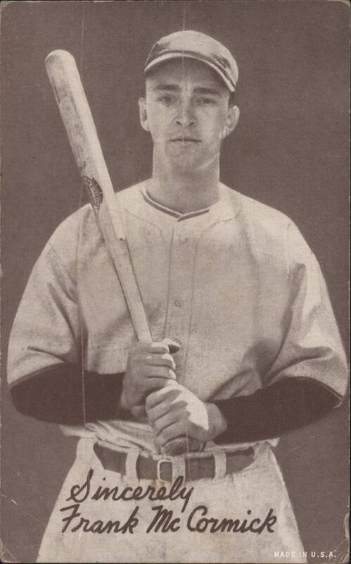Frank McCormick Baseball Player with Bat