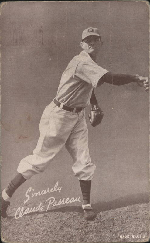 Claude Passeau Chicago Cubs Pitcher in Action Pose