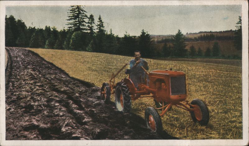 Allis-Chalmers Model B Tractor Plowing Field Milwaukee Wisconsin