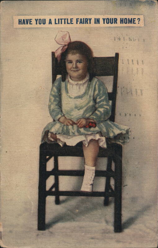 Little Girl on Chair, 'Have You a Little Fairy in Your Home?'