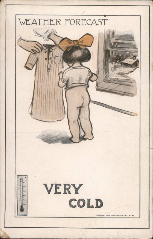 Weather Forecast, Child Looking at Snow, Very Cold