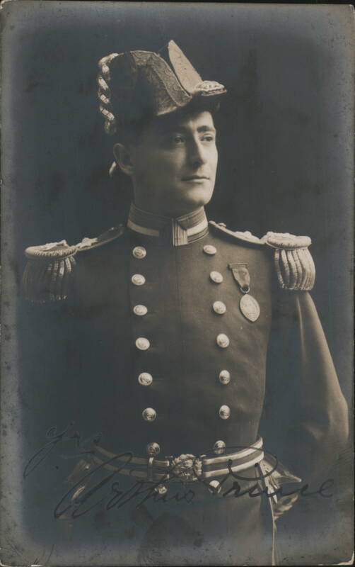 Arthur Prince in Military Uniform Portrait, Autographed