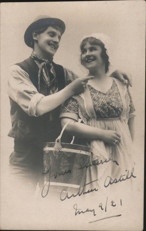 Arthur Astill and Woman in Theatrical Costumes, 1921