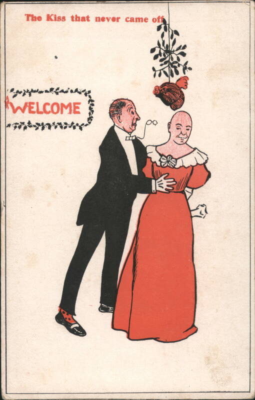 The Kiss that never came off Comic Mistletoe Scene