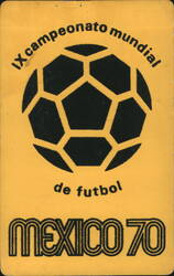 IX Campeonato Mundial de Futbol Mexico 70 Soccer World Cup Logo Postcard