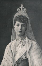 Queen Alexandra of the United Kingdom in Coronation Regalia Postcard