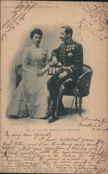 Princes of Asturias Alfonso XIII and Victoria Eugenie Royal Portrait Postcard