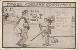 Those Foolish Questions: Comic Hunting Exchange Postcard