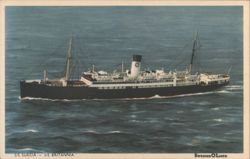 S/S Suecia - S/S Britannia Swedish Lloyd Steamers Postcard