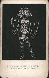 Glowing Radio Costume from Paris, Revue Svět Bez Závoje Postcard